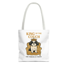 King of the Couch – Funny Shih Tzu Tote Bag | Small Dog Dad Gift | Throne Taken Dog Humor