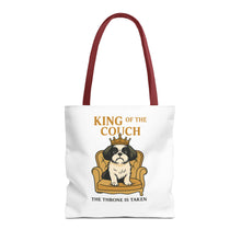 King of the Couch – Funny Shih Tzu Tote Bag | Small Dog Dad Gift | Throne Taken Dog Humor