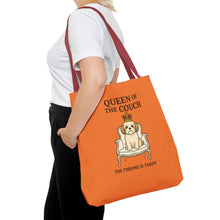 Queen of the Couch – Orange Shih Tzu Tote Bag | Funny Dog Mom Gift | The Throne Is Taken