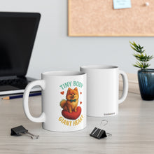 Tiny Body, Giant Heart Mug | Cute Pomeranian Coffee Cup, Dog Lover Gift, Small Dog Drinkware