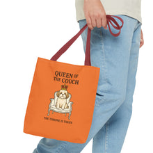 Queen of the Couch – Orange Shih Tzu Tote Bag | Funny Dog Mom Gift | The Throne Is Taken