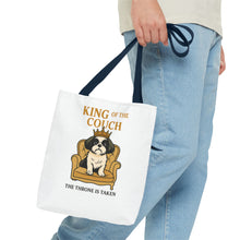 King of the Couch – Funny Shih Tzu Tote Bag | Small Dog Dad Gift | Throne Taken Dog Humor