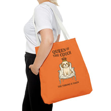 Queen of the Couch – Orange Shih Tzu Tote Bag | Funny Dog Mom Gift | The Throne Is Taken