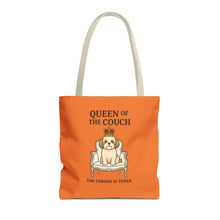 Queen of the Couch – Orange Shih Tzu Tote Bag | Funny Dog Mom Gift | The Throne Is Taken