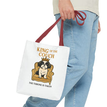 King of the Couch – Funny Shih Tzu Tote Bag | Small Dog Dad Gift | Throne Taken Dog Humor