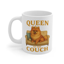 Queen of the Couch Mug | Funny Pomeranian Coffee Cup, Dog Mom Gift, Cozy Dog Lover Drinkware