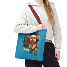 Tiny Dog, Big Attitude – Graffiti Shih Tzu Tote Bag | Bold Dog Lover Gift | Colorful Small Dog Art