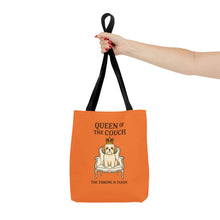 Queen of the Couch – Orange Shih Tzu Tote Bag | Funny Dog Mom Gift | The Throne Is Taken