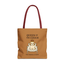 Queen of the Couch – Light Brown Shih Tzu Tote Bag | Dog Mom Gift | The Throne Is Taken