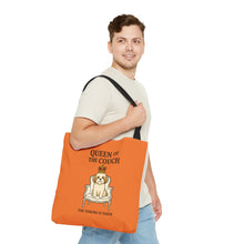 Queen of the Couch – Orange Shih Tzu Tote Bag | Funny Dog Mom Gift | The Throne Is Taken