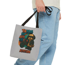 Tiny Dog, Big Attitude Tote Bag – Funny Small Dog Gift for Pet Parents, Dog Moms, and Animal Lovers