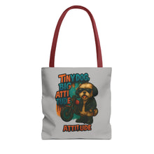 Tiny Dog, Big Attitude Tote Bag – Funny Small Dog Gift for Pet Parents, Dog Moms, and Animal Lovers