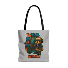 Tiny Dog, Big Attitude Tote Bag – Funny Small Dog Gift for Pet Parents, Dog Moms, and Animal Lovers