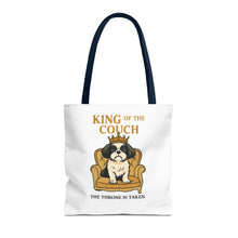 King of the Couch – Funny Shih Tzu Tote Bag | Small Dog Dad Gift | Throne Taken Dog Humor