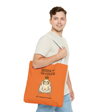 Queen of the Couch – Orange Shih Tzu Tote Bag | Funny Dog Mom Gift | The Throne Is Taken