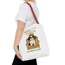 King of the Couch – Funny Shih Tzu Tote Bag | Small Dog Dad Gift | Throne Taken Dog Humor