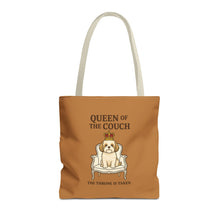 Queen of the Couch – Light Brown Shih Tzu Tote Bag | Dog Mom Gift | The Throne Is Taken