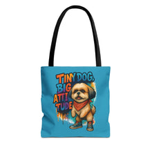 Tiny Dog, Big Attitude – Graffiti Shih Tzu Tote Bag | Bold Dog Lover Gift | Colorful Small Dog Art
