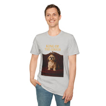 King of the Couch T-Shirt (Realistic Art – Transparent) | Funny Shih Tzu Shirt for Dog Dads, Cute Pet Lover Gift, Unisex Dog Tee