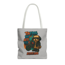 Tiny Dog, Big Attitude Tote Bag – Funny Small Dog Gift for Pet Parents, Dog Moms, and Animal Lovers