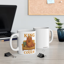 King of the Couch Mug | Funny Pomeranian Coffee Cup, Dog Dad Gift, Cozy Dog Lover Drinkware