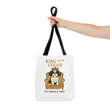 King of the Couch – Funny Shih Tzu Tote Bag | Small Dog Dad Gift | Throne Taken Dog Humor