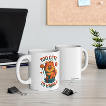 Too Cute to Handle Mug | Funny Pomeranian Coffee Cup, Cute Dog Lover Gift, Small Dog Drinkware