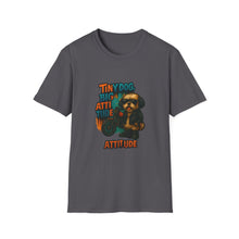 Tiny Dog, Big Attitude T-Shirt | Funny Biker Dog Tee, Shih Tzu Gift, Motorcycle Graphic Shirt for Pet Lovers