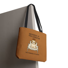 Queen of the Couch – Light Brown Shih Tzu Tote Bag | Dog Mom Gift | The Throne Is Taken