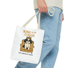 King of the Couch – Funny Shih Tzu Tote Bag | Small Dog Dad Gift | Throne Taken Dog Humor