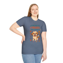 Powered by Treats and Cuddles T-Shirt (Transparent) | Funny Shih Tzu Dog Mom Tee, Pet Lover Gift, Cute Dog Quote Shirt