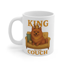 King of the Couch Mug | Funny Pomeranian Coffee Cup, Dog Dad Gift, Cozy Dog Lover Drinkware