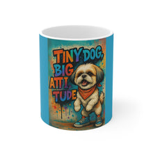 Tiny Dog, Big Attitude Mug | Funny Shih Tzu Coffee Cup for Dog Moms & Sassy Pet Lovers
