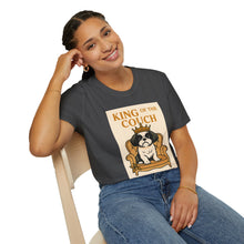 King of the Couch T-Shirt (Transparent) | Funny Shih Tzu Tee, Velcro Dog Humor, Tiny Dog Big Attitude, Pet Lover Gift