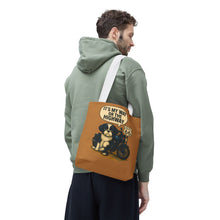 Funny Dog Tote Bag – “It’s My Way or the Highway” | Vintage Motorcycle Dog Gift for Dog Lovers