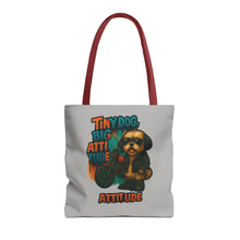 Tiny Dog, Big Attitude Tote Bag – Funny Small Dog Gift for Pet Parents, Dog Moms, and Animal Lovers