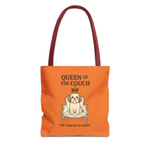 Queen of the Couch – Orange Shih Tzu Tote Bag | Funny Dog Mom Gift | The Throne Is Taken