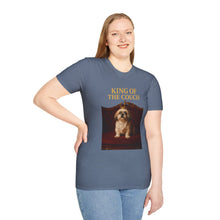 King of the Couch T-Shirt (Realistic Art – Transparent) | Funny Shih Tzu Shirt for Dog Dads, Cute Pet Lover Gift, Unisex Dog Tee