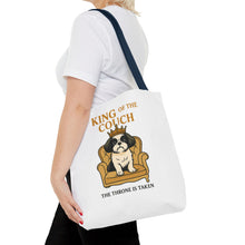 King of the Couch – Funny Shih Tzu Tote Bag | Small Dog Dad Gift | Throne Taken Dog Humor