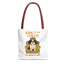 King of the Couch – Funny Shih Tzu Tote Bag | Small Dog Dad Gift | Throne Taken Dog Humor