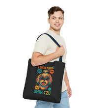 I Speak Fluent Shih Tzu – Funny Dog Lover Tote Bag | Small Dog Mom Gift | Colorful Pet Humor Accessory