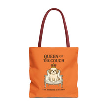 Queen of the Couch – Orange Shih Tzu Tote Bag | Funny Dog Mom Gift | The Throne Is Taken