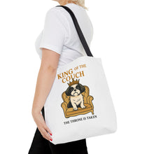 King of the Couch – Funny Shih Tzu Tote Bag | Small Dog Dad Gift | Throne Taken Dog Humor