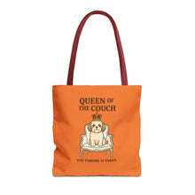 Queen of the Couch – Orange Shih Tzu Tote Bag | Funny Dog Mom Gift | The Throne Is Taken